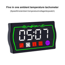 5 in 1 Universele Motorfiets Digitale Snelheidsmeter Urenteller Waterdichte LED Motorfiets Thermometer