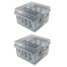 2X Grid Base Storage Box For 8Pcs Hair Clipper Trimmer Limit Comb Guide Comb Barber Tool For Wahl Guide