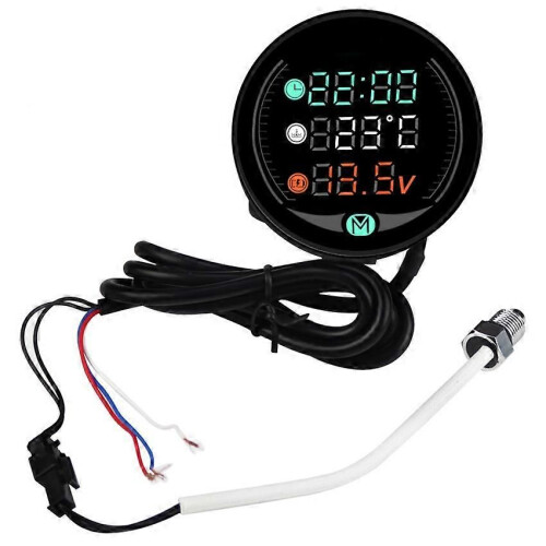 Αδιάβροχος φορτιστής USB μοτοσικλέτας 5V 2.4A, βολτόμετρο θε