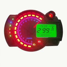 Odómetro digital con pantalla LCD y tacómetro, 7 colores, velocímetro para motocicleta, ajustable, 15 000