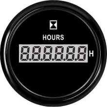 HD 52mm LCD Digital Timmätare För Marin Båtmotor Vattentät Bil Motorcykel Timmätare 0-99999.9 Område