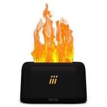 1 set geurverspreider luchtbevochtiger LED etherische olie vlamlamp diffuser ABS/PP/elektronische componenten