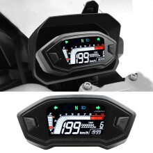 Velocímetro digital LCD para motocicleta, odómetro para motocicletas de 1, 2 y 4 cilindros con CC de