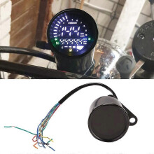 Odómetro digital universal para motocicletas, odómetro redondo para Honda y Yamaha ~30343