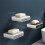 Porta-sapone da muro 13x9x3 cm Grigio ABS 11