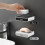 Porta-sapone da muro 13x9x3 cm Grigio ABS 1