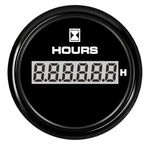 Ψηφιακός μετρητής ωρών HD 52mm LCD για θαλάσσιο κινητήρα σκ