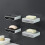 Porta-sapone da muro 13x9x3 cm Grigio ABS 9