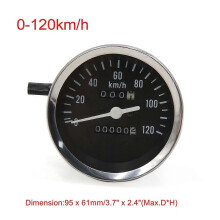 Uxcell Velocímetro para motocicleta, odómetro, DC 12 V, odómetro doble, tacómetro, indicador de bloque
