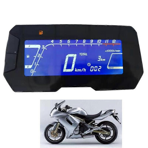 12000 RPM 6 ταχυτήτων νέο ψηφιακό οδόμετρο LCD μοτοσικλέτας τρο