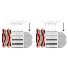 2-set huvudsidoborste, moppduk, filter, utbytessatser för Xiaomi Mijia 1C / STYTJ01ZHM