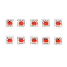Interruptores rojos 50 millones de ciclos 10 piezas Interruptores ABS de aleación
