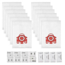 3D Airclean dammpåsar för Miele FJM dammsugare med motorskyddsfilter 3 Airclean