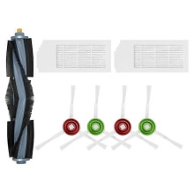 Ersättningshuvudborste sidoborste HEPA-filter kompatibel med Ecovacs T10/T10 TURBO dammsugare tillbehör