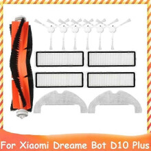 13-delars tillbehörssats för Xiaomi Dreame Bot D10 Plus RLS3D robottvättbar HEPA-filtermoppduk huvud