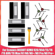 Reservdelar till HEPA-filter till sidoborste för Ecovacs DEEBOT OZMO 920/950/T5/T8/T8 AIVI/N7/N8/N8+