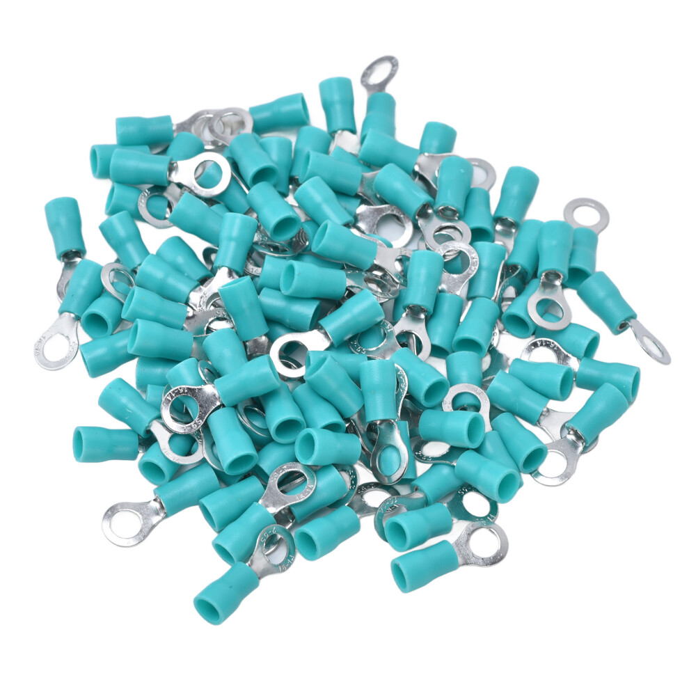 100Pcs Insulated Ring Terminals Electrical Wire Crimp Connectors Copper Awg 16Â14 Rv2â5 8481321800821