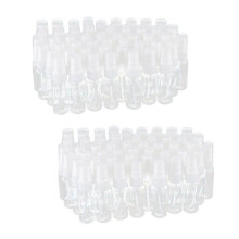 AD-100-pack tomma, genomskinliga plastsprayflaskor med fin dimma och mikrofiberduk, 20 ml påfyllningsbara