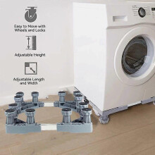 Waschmaschinenhalter, universeller mobiler Kühlschrankständer, verstellbare Basis für Trockner, Kühlschrank,