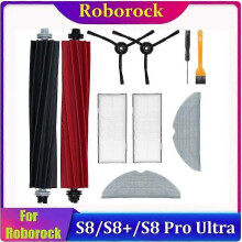 10 st för Xiaomi Roborock S8 /S8 Pro Ultra /S8+ dammsugare delar dubbla huvudsidoborstar moppdukar