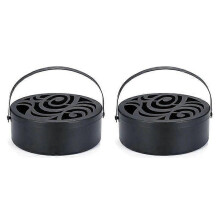 AD-2X Bärbar myggspiralhållare i metall, Myggmedelslåda för hushållet, Bärbar i klassisk design