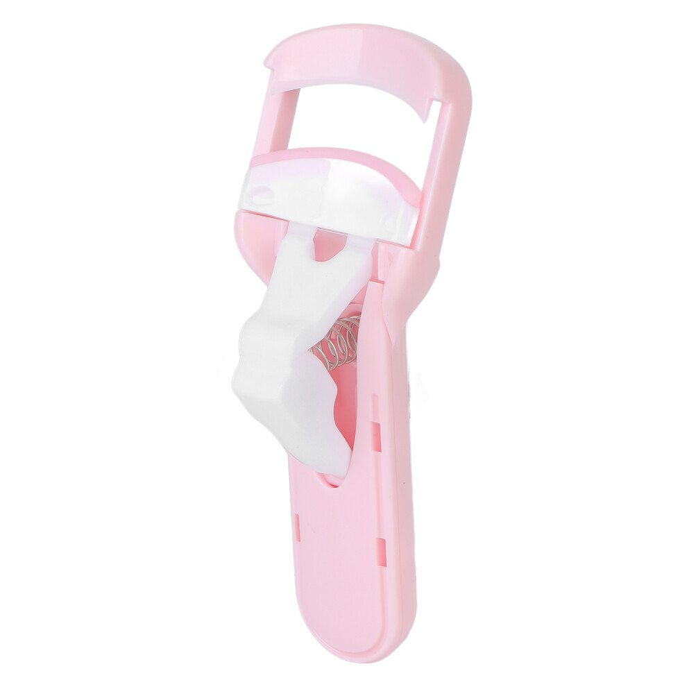 Pink Eyelash Curler Professional Home Beauty Salon Portable Ergonomic Press Type Lash Curler Makeup Tool (Pink)