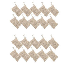 AD-20-pack naturlig sisal tvålpåse Exfolierande tvålhållare