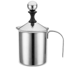 AD-Manuel Lait Presse Française Cafetière Pompe à Main En Acier Inoxydable Mousseur à Lait Pichet à