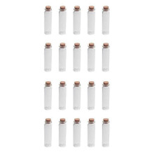 AD-20 st 20 ml mini genomskinliga önskeflaskor med meddelande i glas med kork, heminredning