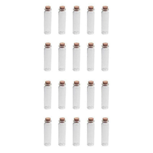 AD-20 τεμάχια μίνι διαφανές μπουκάλι ευχών 20ml γυάλινο φι