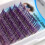 Ciglia glitter 0,15 mm curva C 12 mm argento e viola 11