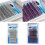 Ciglia glitter 0,15 mm curva C 12 mm argento e viola 8