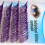 Ciglia glitter 0,15 mm curva C 12 mm argento e viola 4