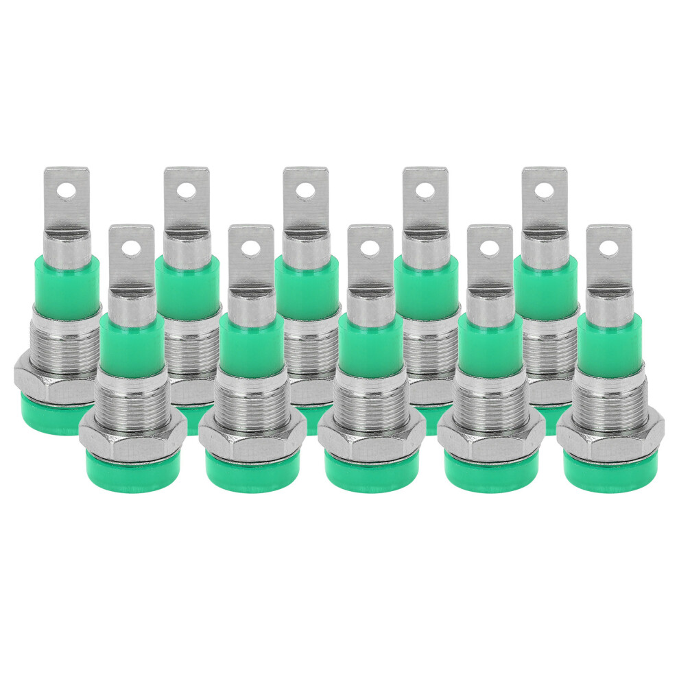 10Pcs Banana Socket 4Mm Good Electrical Conductivity Stable Transmission Connector Terminals For Industrial Equipmentgreen 9481321803364