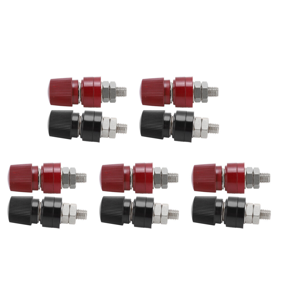 5Set M8 Binding Post Engineering Plastic Nickel Plated Brass Inverter Terminal For Welding Machinery 9481321803456