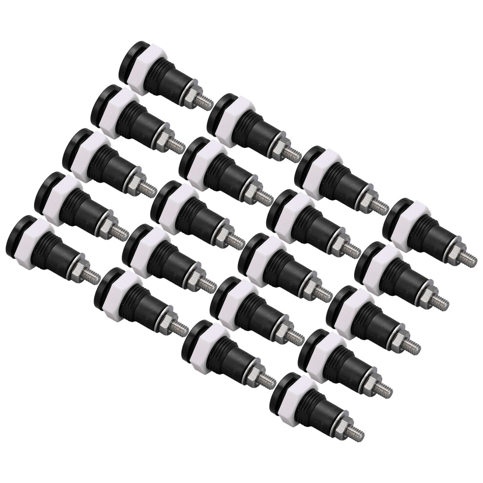 20Pcs Banana Socket 4Mm Good Transmission Extensive Use Excellent Manufacture Electrical Connection Accessoriesblack 8771321803343