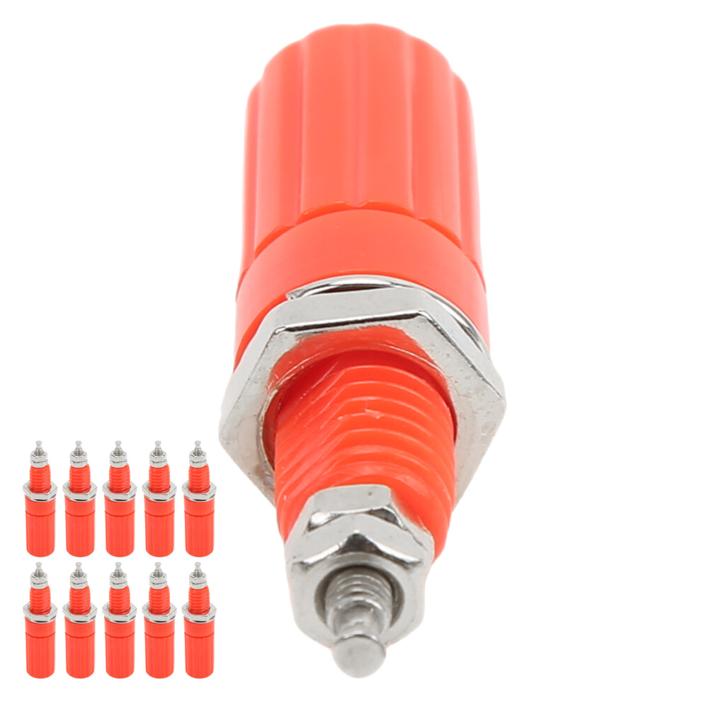 10Pcs M3 Terminal 4Mm Banana Jack Socket Screw Panel Jack Terminal Plug For Electronic Equipmentred 6901321803582