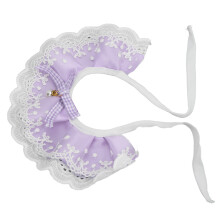 Écharpe violette en dentelle pour chat taille S - Dentelle douce et respirante