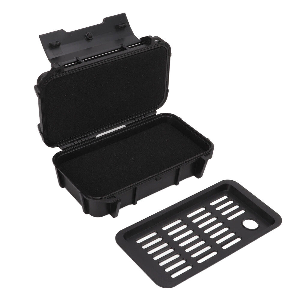 Waterproof Hard Carry Tool Case Safety Instrument Tool Box Abs Plastic Storage Toolbox For Outdoor Campingdouble Waterproof Box, Black 9461321804745