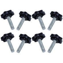 8 τεμάχια M8 X 30Mm Αρσενικό σπείρωμα 32Mm με κεφαλή αστεροειδούς κεφαλής, μαύρο