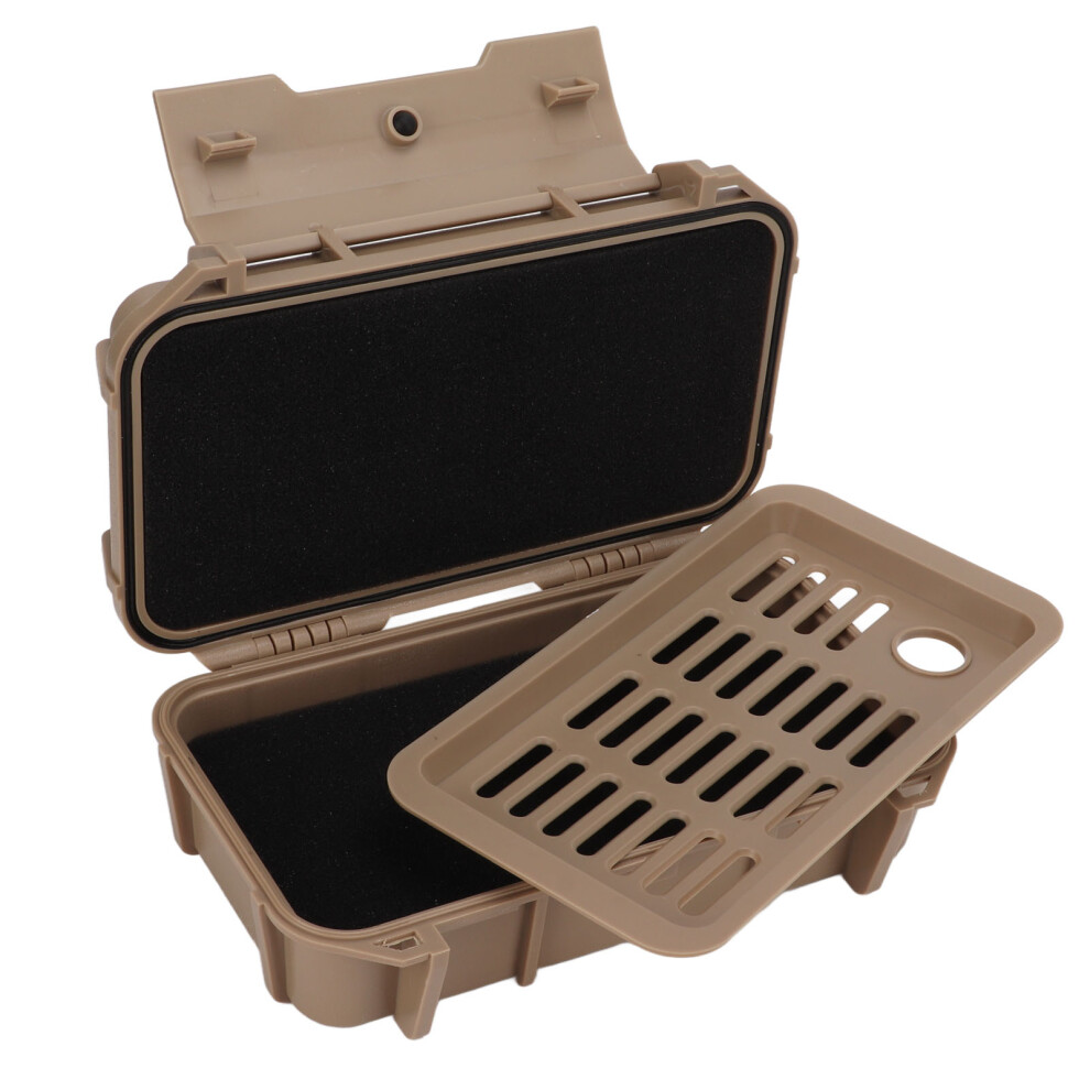 Waterproof Hard Carry Tool Case Safety Instrument Tool Box Abs Plastic Storage Toolbox For Outdoor Campingdouble Waterproof Box, Mud Color 4681321804834