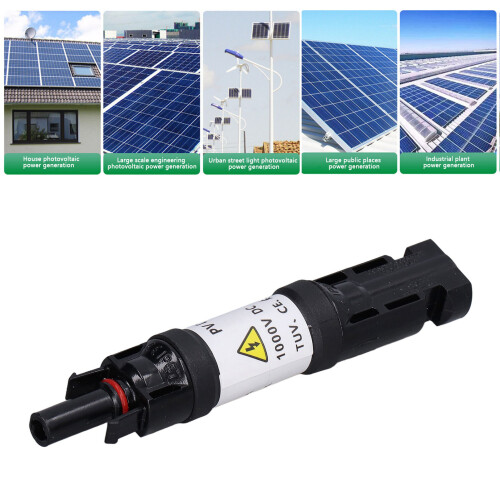 Conector de diodo PV 1000V Negro IP67 2.5-6.0mm2 2