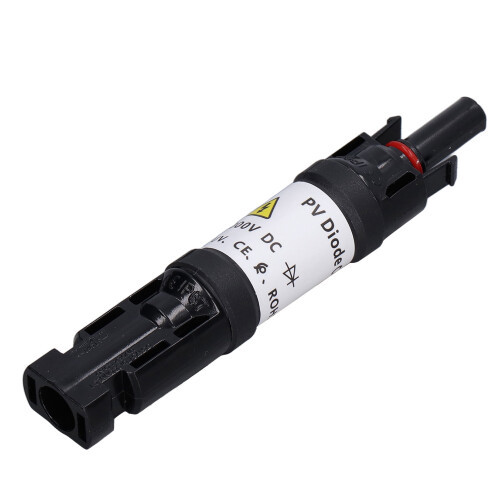 Conector de diodo PV 1000V Negro IP67 2.5-6.0mm2 1