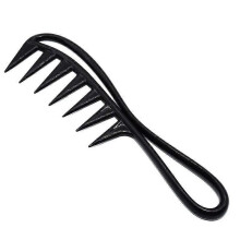 Brede tanden haai plastic kam ontklit krullend haar salon kapper kam massage voor haarstyling
