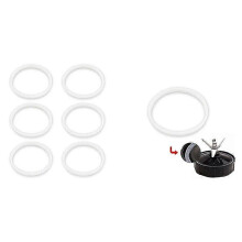 6 Pack kumitiivisteet Vaihtotiiviste Valkoinen O-rengas Ninja Juicer Blender Cupin varaosille