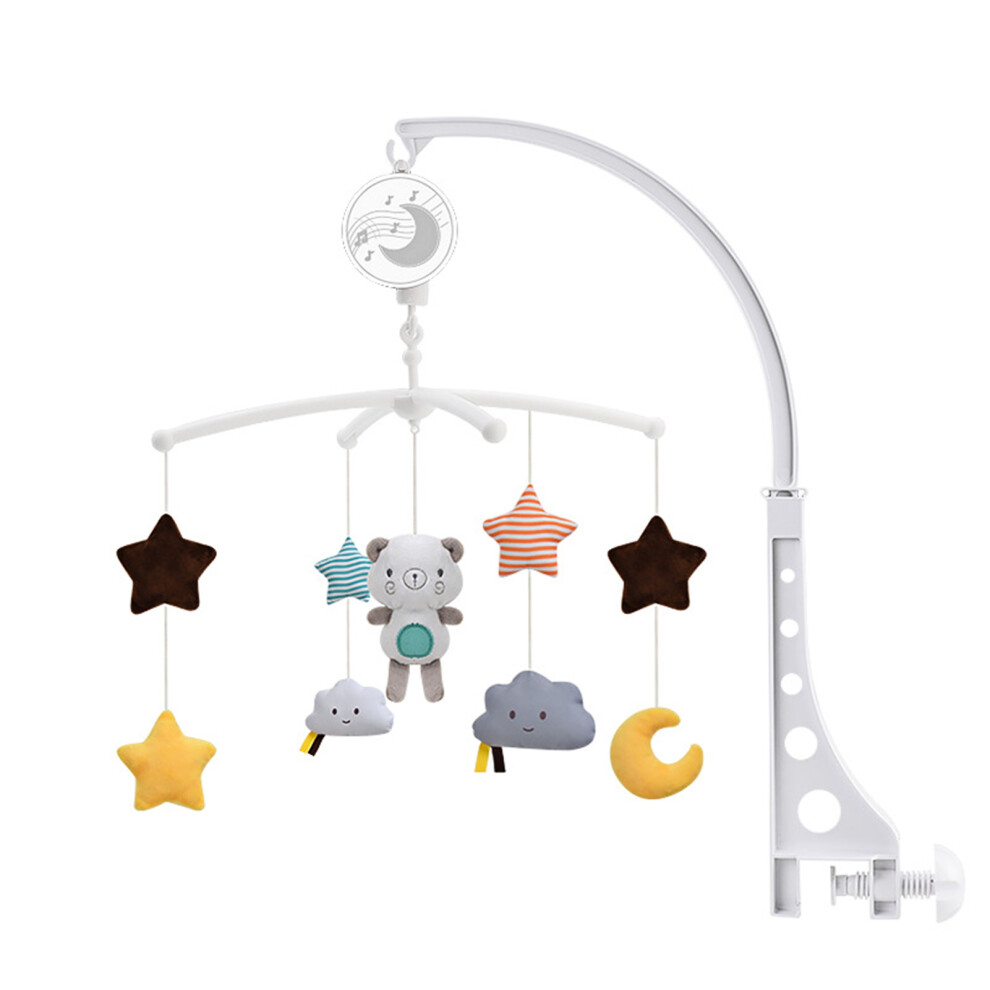 Musical Baby Crib Mobile with Hanging Rotating Toys Infant Bed Decoration for Baby Boys Girls