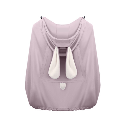 Housse pour porte-bébé à capuche, élastique et coupe-vent bleu 2