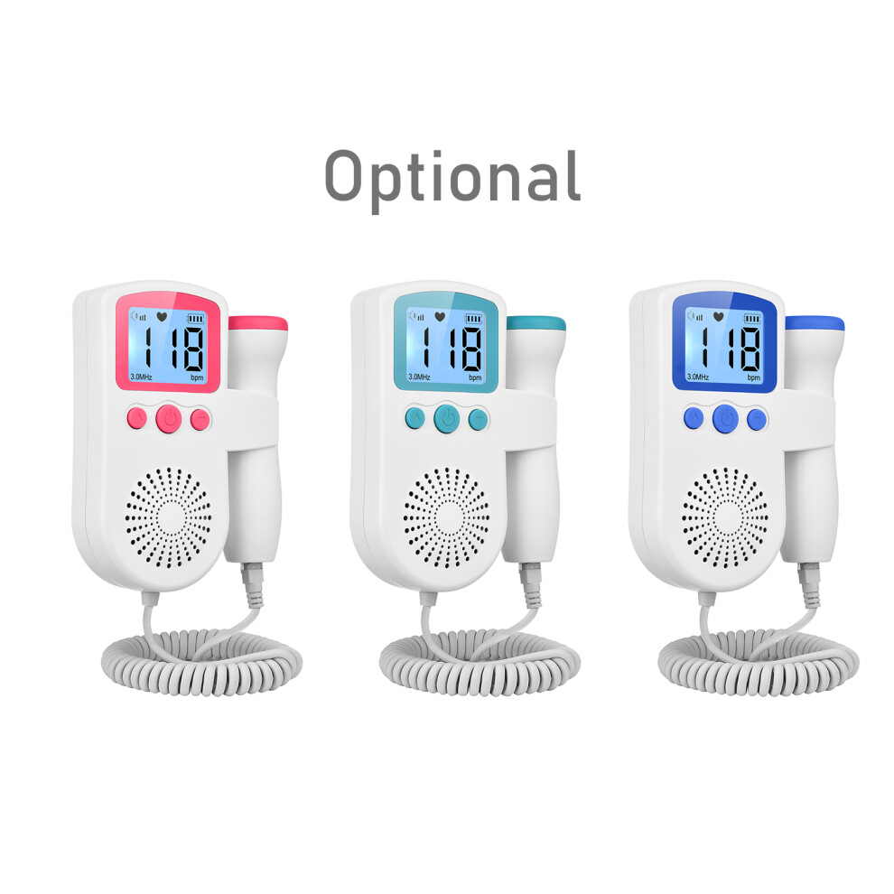3.0MHz Portable Fetal Doppler for Home Noise Reduction Baby Heart Monitor for Pregnancy Handheld Baby Heartbeat Detector with Headphone Jac
