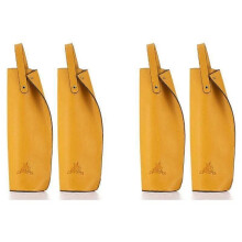 Wijncadeautas, herbruikbare leren wijntas, dubbele champagne-biercadeautas, verjaardagsbruiloft