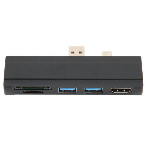 Surface Dock 5-en-1 Hub USB 3.0 de aluminio negro 4K 1